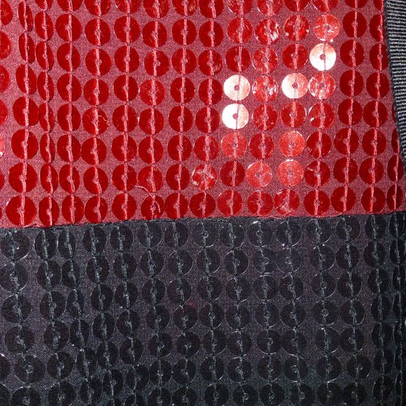 DKNY Red Silk Cocktail Sequin Dress Size 2 - Picture 5 of 5